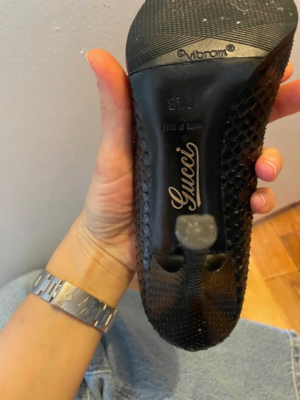 Genuine Snakeskin Authentic Gucci Pumps size 7.5 - Picture 3 of 5